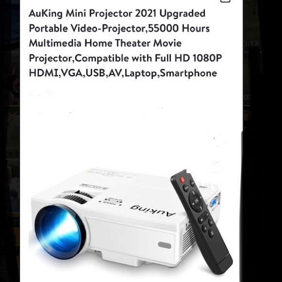 Auking Mini Projector Portable Video-Projector - Picture 7 of 11